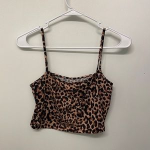 Cheetah print crop top (S)